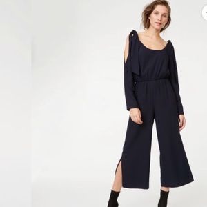 NWT Club Monaco navy cold shoulder jumpsuit - 00